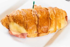 Ham and Cheese Croissant on a plate